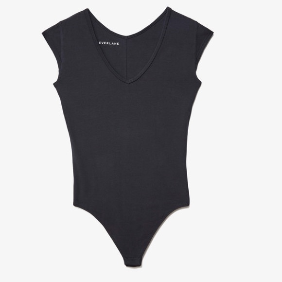 EVERLANE THE V-NECK BALLET BODYSUIT - Picture 6 of 13